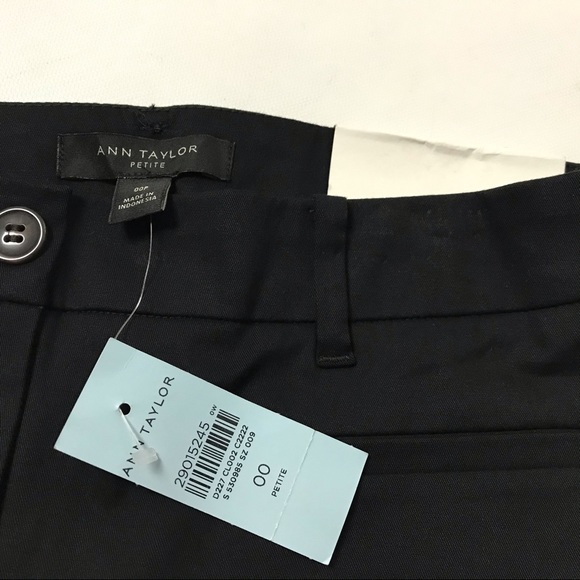 Ann Taylor The Crop Pants Mid Rise Black Size 00P - Picture 2 of 6